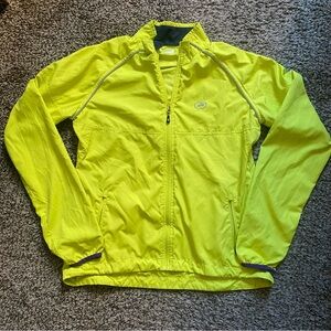 Performance Women's Medium Neon Yellow Bike Jacket Cycling Run Reflective Safety
